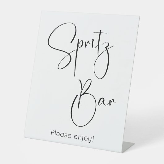 Modern Script Spritz-balk Reclamebord Met Voetstuk (Voorkant)