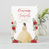 Modern Script Stijlvolle Chic Gold Floral Verjaard Kaart (Staand voorkant)