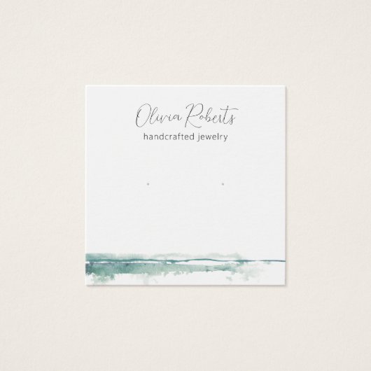 Modern Script Stud Oorbel Display Kaart (Voorkant)