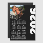 Modern Script Stylish 2026 Calendar Photo Magnet (Devant / Derrière)