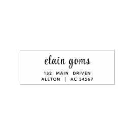 Modern Script | Stylish Trendy Return Address Zelfinktende Stempel