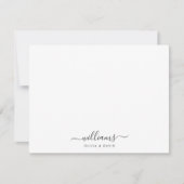 Modern Script & Swash Monogram Koppel Stationery Notitiekaartje (Voorkant)