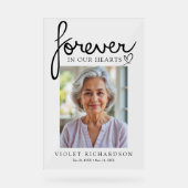 Modern Script Sympathy Photo Memorial (Recto)