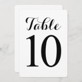 Modern Script Tafel 10 | Tafel Nummers Kaart (Voorkant / Achterkant)