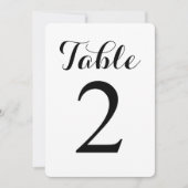 Modern Script Tafel 2 | Tafelnummerkaart Kaart (Voorkant)