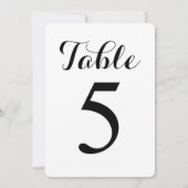 Modern Script Tafel 5 | Tafelnummerkaart Kaart (Achterkant)