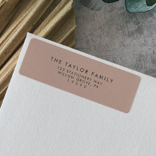 Modern script Terugkeeradres zalm Etiket