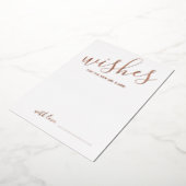Modern Script Trouwadvies en wensen Roos Gold Folie Uitnodiging (Gedraaid)