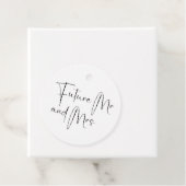 Modern Script Trouwdouche Toekomst meneer en mevro Bedankjes Labels (In situ)