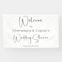 Modern Script Trouwdouche Welkom Spandoek