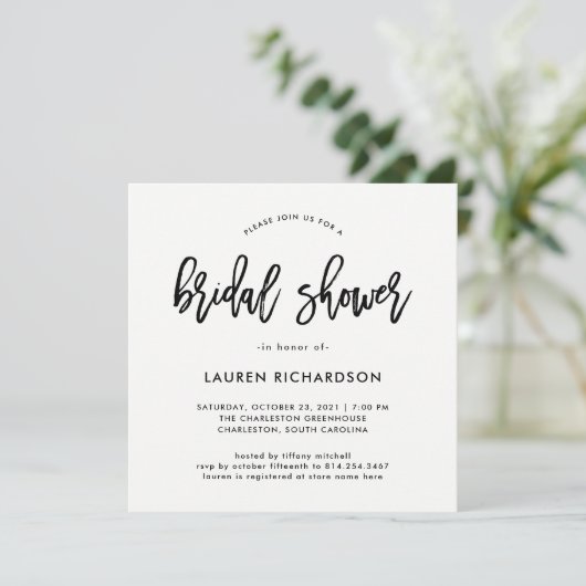 Modern Script | Trouwfeest Uitnodiging (Staand voorkant)