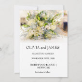 Modern Script Trouwfoto Save The Date (Achterkant)