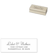 Modern Script Trouwretouradres Rubberstempel (Gestempeld)