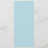 Modern Script Turquoise Trouwmenu Menu (Achterkant)