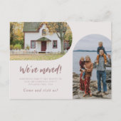 Modern Script Two Arch Photo We hebben Pastel verp Aankondigingskaart (Voorkant)