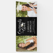 Modern Script Typografie CONGRATS AFSTUDEERDER Fot Spandoek (Verticaal)