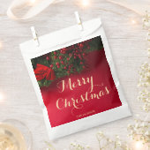 Modern Script Typografie Red Merry Christmas Bedankzakje (Geknipt)