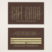 Modern script typography business gift card (Devant & derrière)