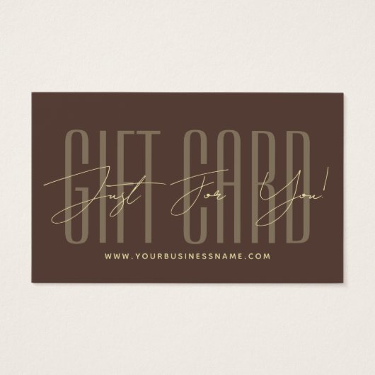 Modern script typography business gift card  (Devant)