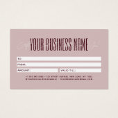 Modern script typography business gift card (Dos)