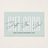 Modern script typography business gift card (Devant)