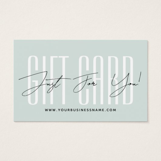 Modern script typography business gift card  (Devant)
