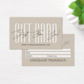 Modern script typography business gift card (Bureau)
