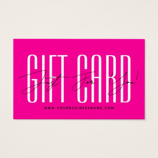 Modern script typography business gift card  (Devant)