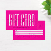 Modern script typography business gift card  (Bureau)