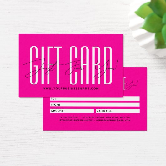Modern script typography business gift card  (Bureau)