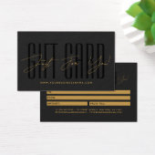 Modern script typography business gift card (Bureau)