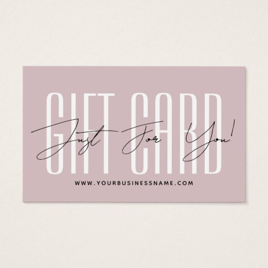 Modern script typography business gift card  (Devant)
