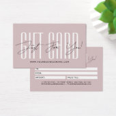 Modern script typography business gift card  (Bureau)