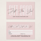 Modern script typography business gift card (Devant & derrière)