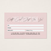 Modern script typography business gift card (Dos)