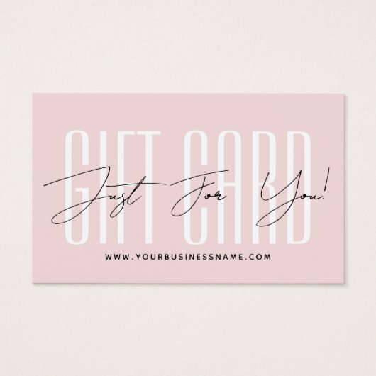 Modern script typography business gift card  (Devant)