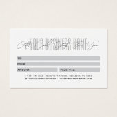 Modern script typography business gift card (Dos)