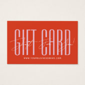 Modern script typography business gift card  (Devant)