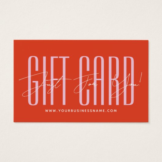 Modern script typography business gift card  (Devant)