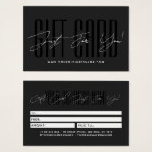 Modern script typography business gift card  visitekaartje (Voorkant /achterkant)