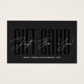 Modern script typography business gift card visitekaartje (Voorkant)