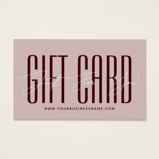 Modern script typography business gift card  visitekaartje (Voorkant)