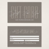 Modern script typography business gift card  visitekaartje (Voorkant /achterkant)