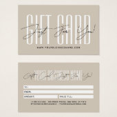 Modern script typography business gift card  visitekaartje (Voorkant /achterkant)