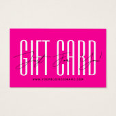 Modern script typography business gift card  visitekaartje (Voorkant)