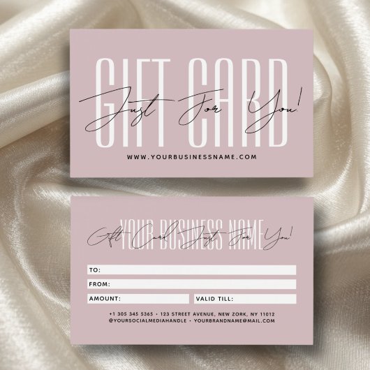 Modern script typography business gift card visitekaartje