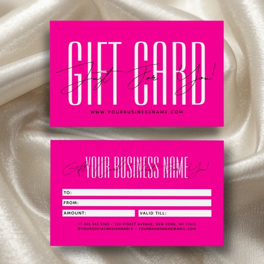 Modern script typography business gift card  visitekaartje