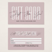 Modern script typography business gift card visitekaartje (Voorkant /achterkant)