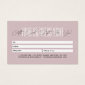 Modern script typography business gift card visitekaartje (Achterkant)