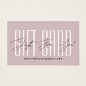 Modern script typography business gift card visitekaartje (Voorkant)